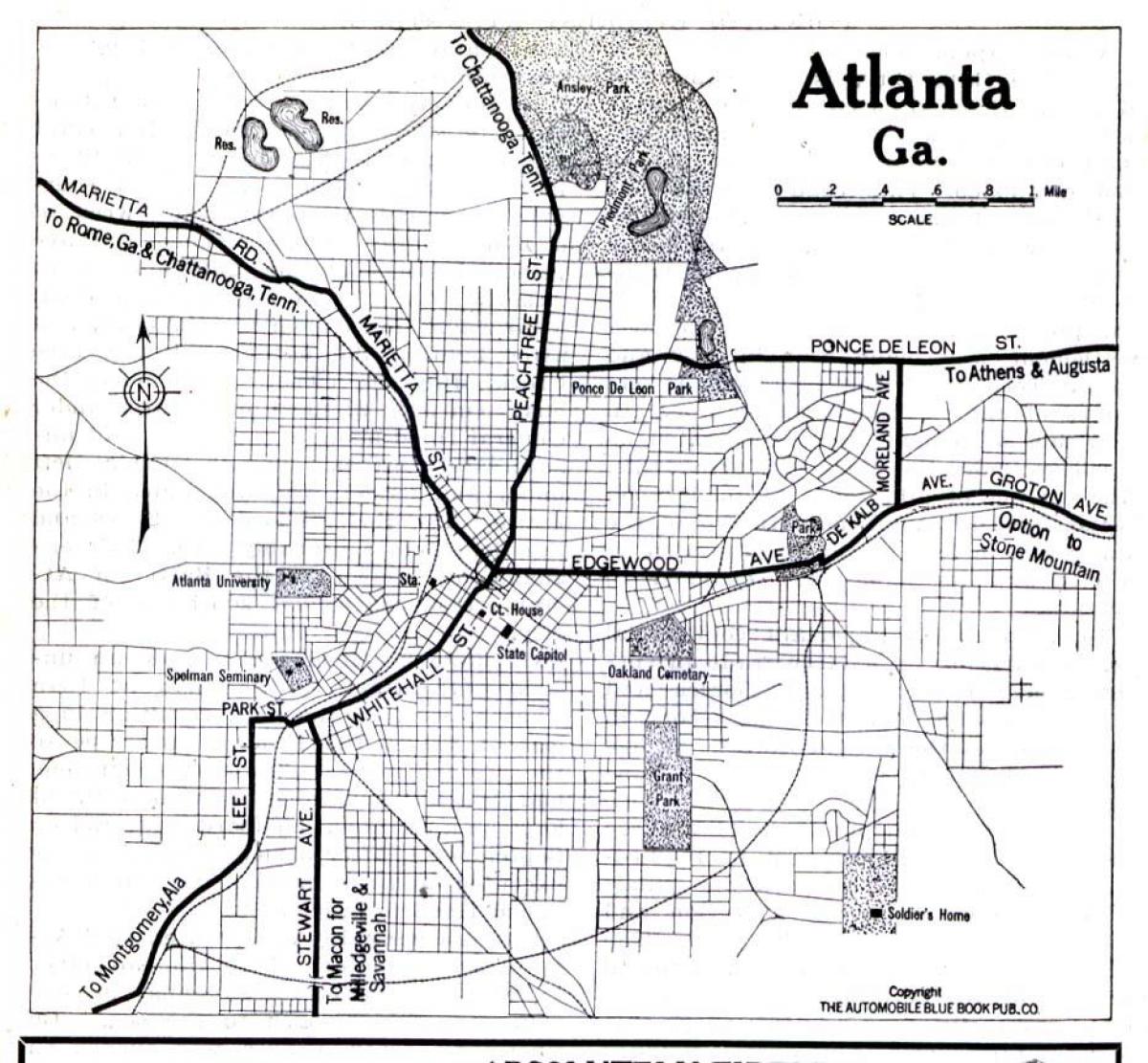 kaart van Atlanta, Georgia