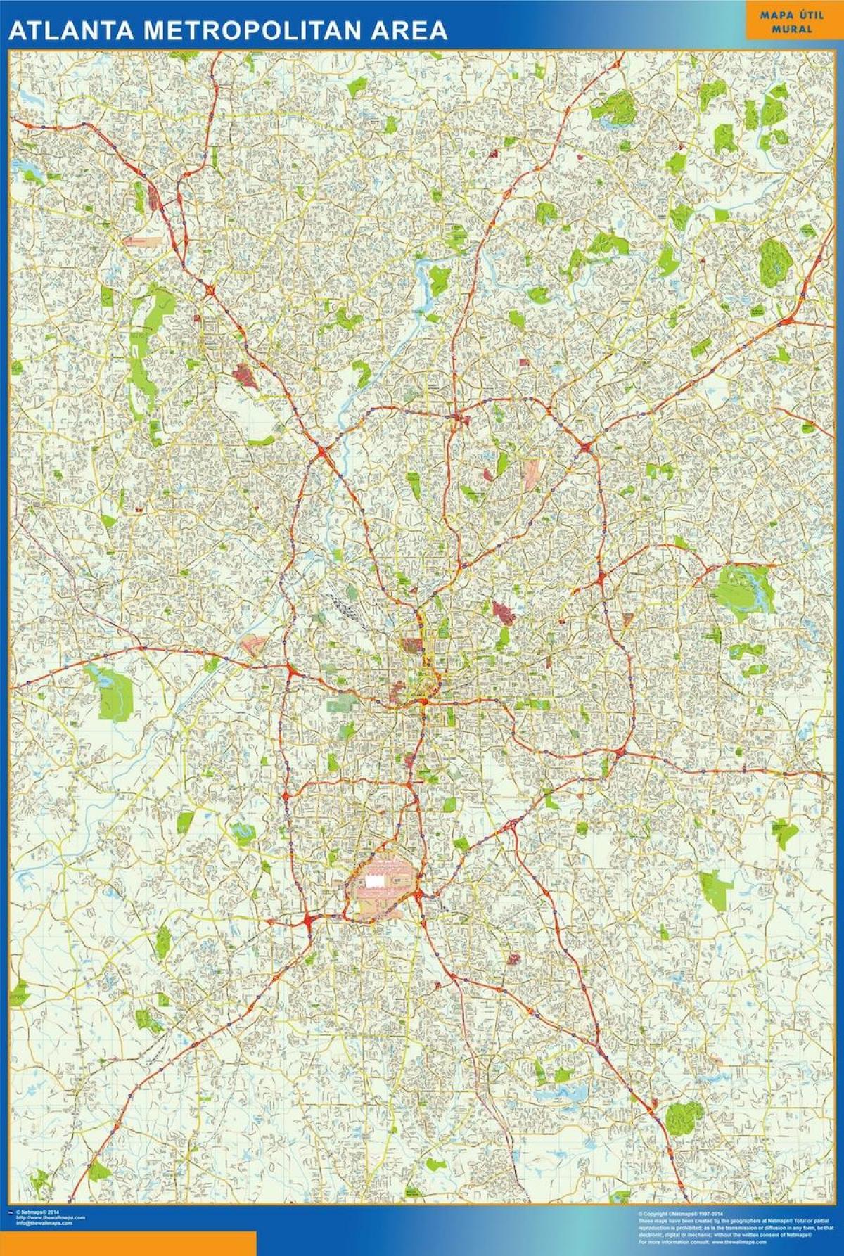 straat kaart van Atlanta