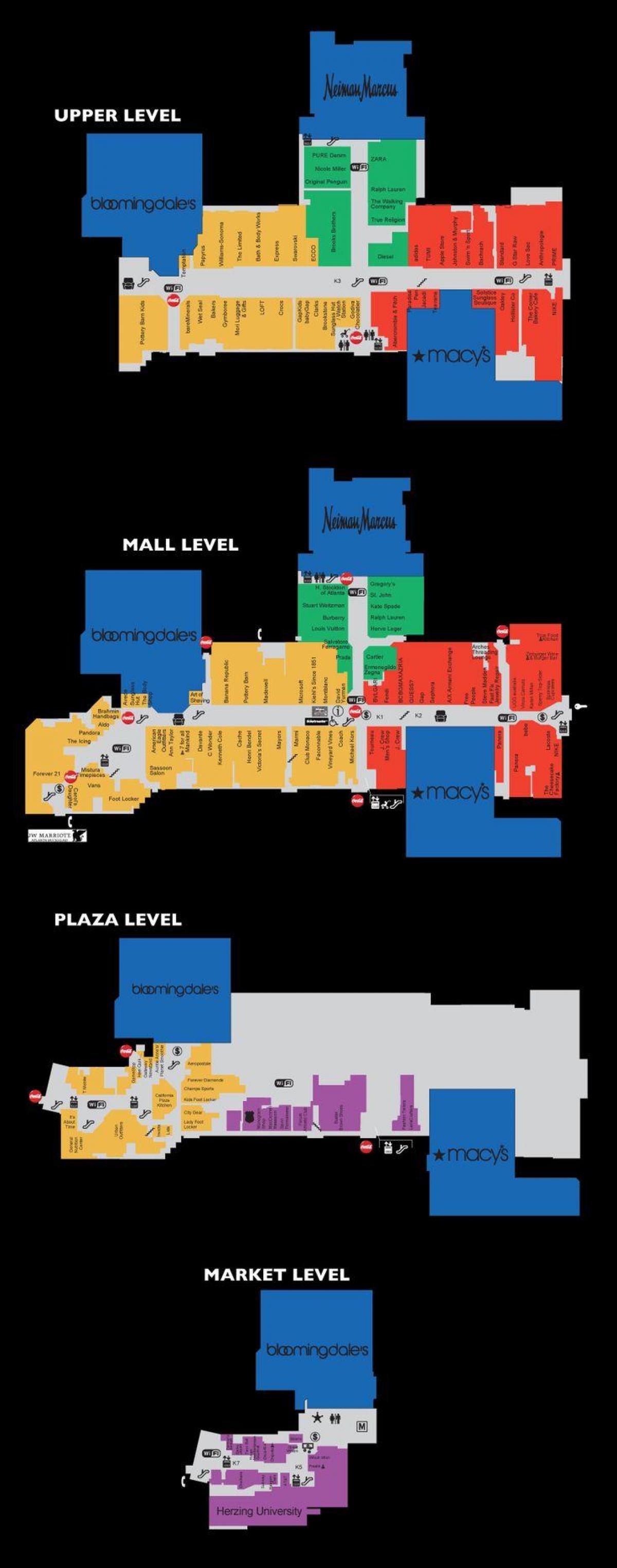 Lenox vierkante mall map