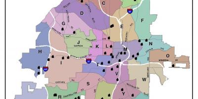 Kaart van Atlanta sone kaart