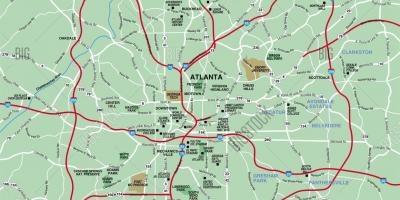 Groter Atlanta area map