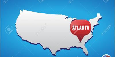 Atlanta in die VSA kaart